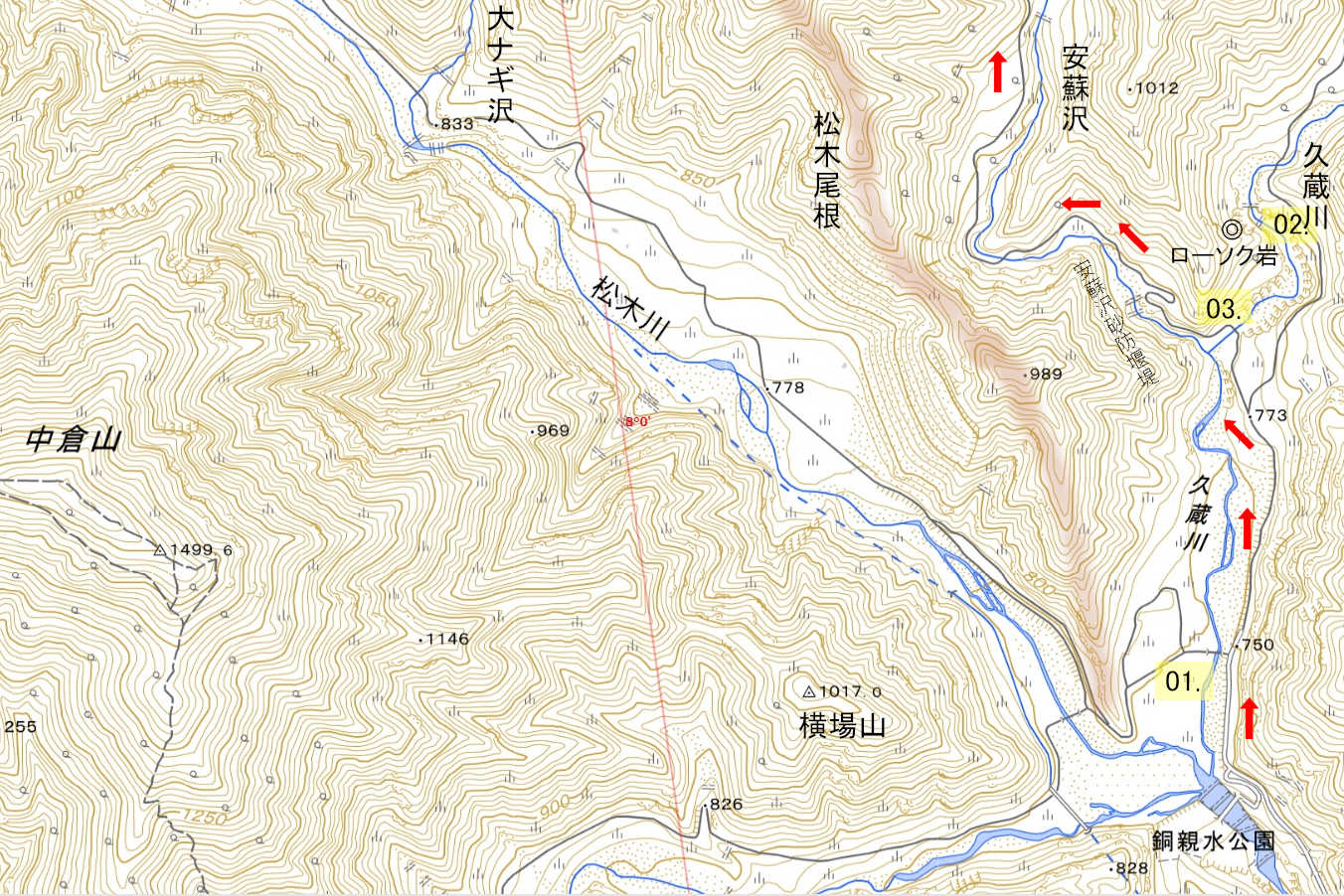 大平山地図下